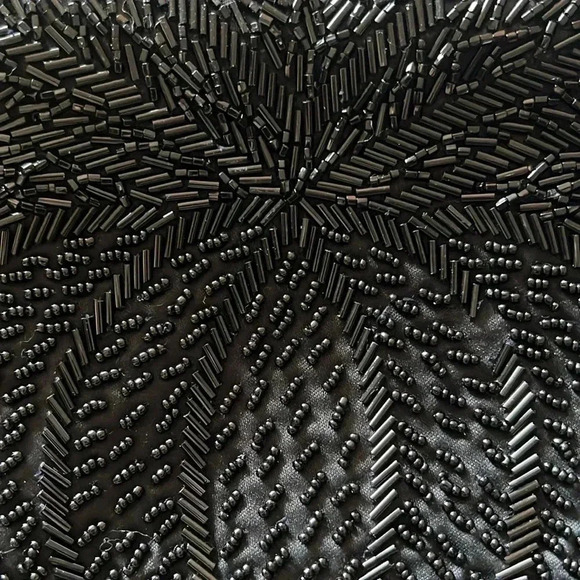 Vintage Gallery Originals 1984 Black Beaded Evening Bag Purse Party - Picture 12 of 12